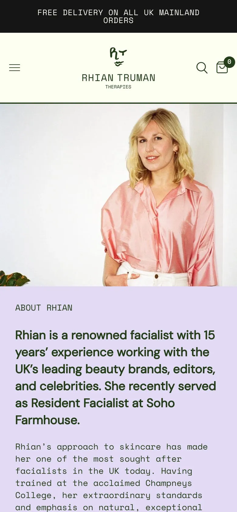 Rhian Truman Therapies on a phone: about