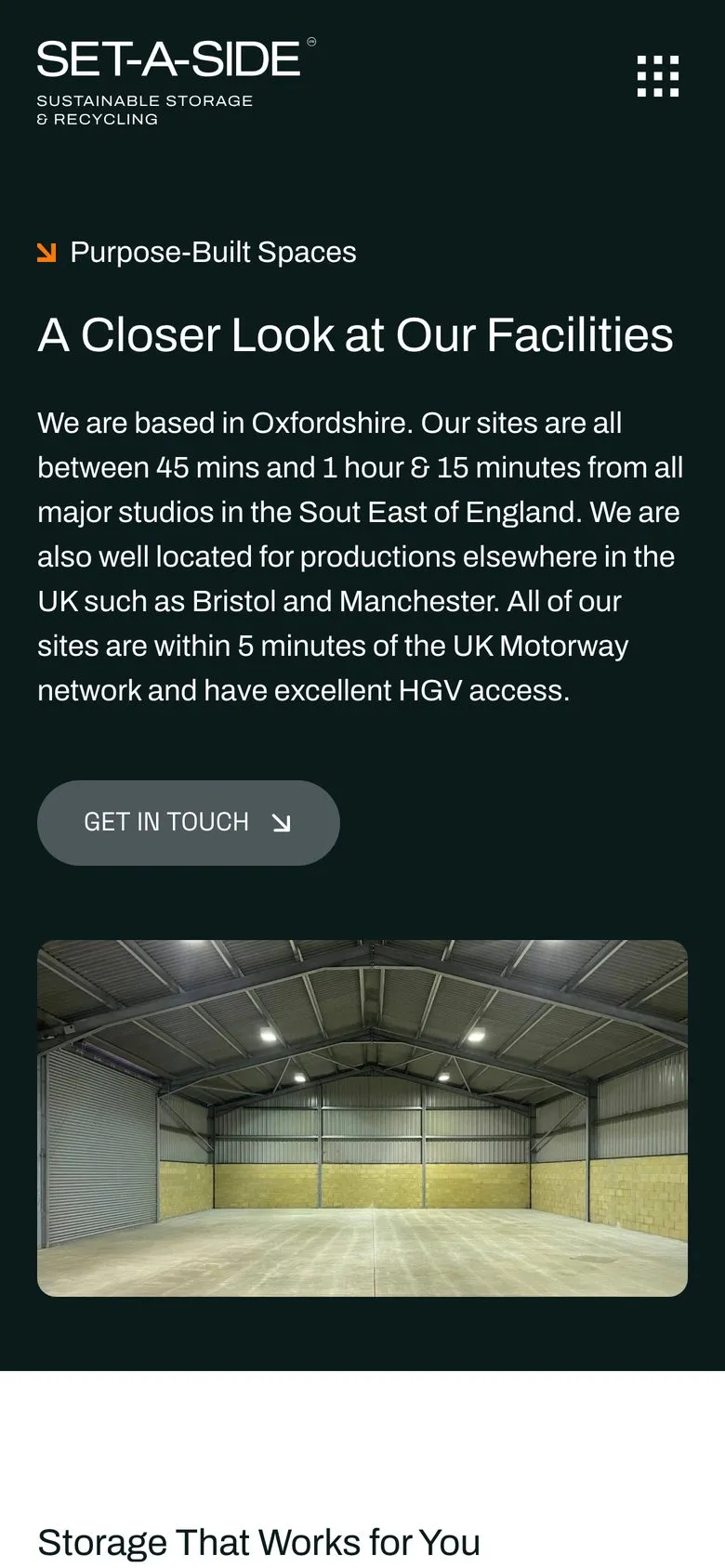 Set-A-Side Storage on a phone: facilities